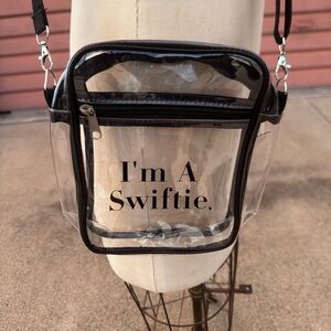 Clear PVC Crossbody Bag “I’m A Swiftie” Concert Style Adjustable Strap